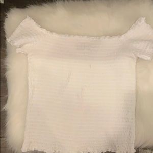 Hollister off the shoulder white top